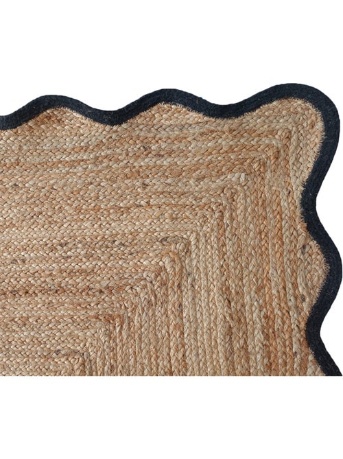 Tapis de salon tressé avec finition ondulée - Kiabi Tapis de salon tressé avec finition ondulée - Kiabi