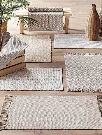Tapis déco en coton tissé