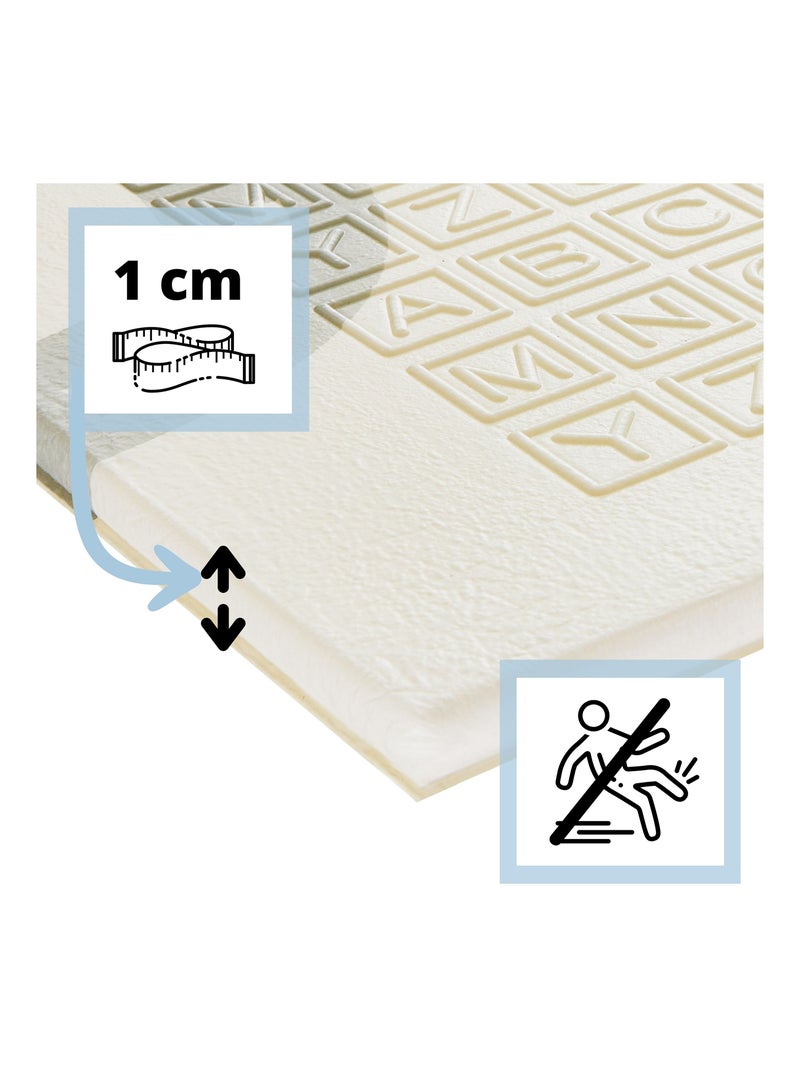 Tapis d'éveil bébé en mousse 180*200 cm, double face - pliant- antidérapant Multicolore - Kiabi