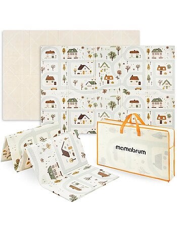 Tapis d'eveil bébé, évolutif en mousse 180*120 cm, double faces, imperméable, pliable