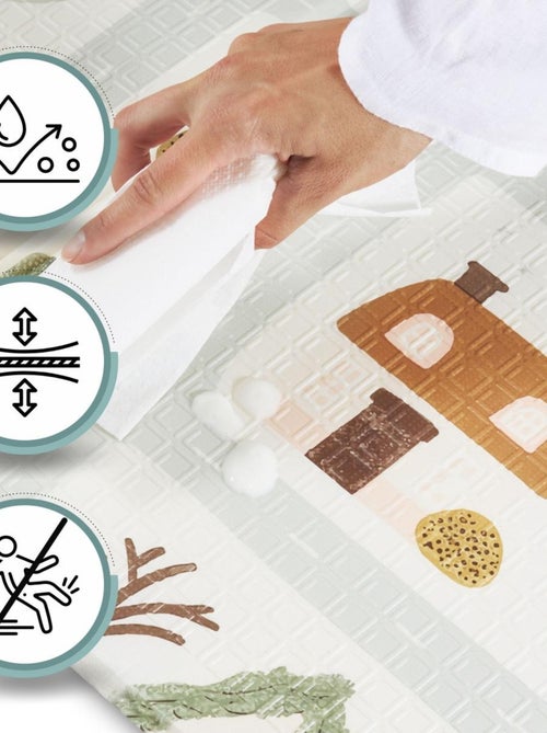 Tapis d'eveil bébé, évolutif en mousse 180*120 cm, double faces, imperméable, pliable - Kiabi Tapis d'eveil bébé, évolutif en mousse 180*120 cm, double faces, imperméable, pliable - Kiabi