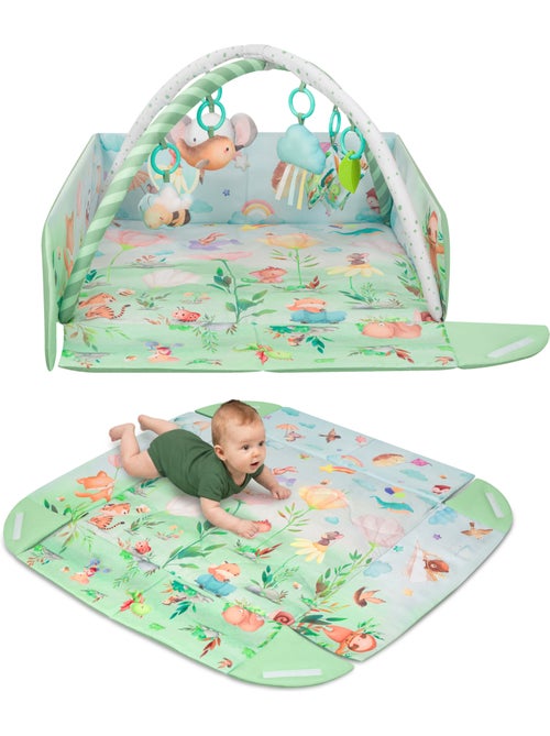 Tapis d'éveil bébé LIONELO Inga 2en1 - Parc pour enfants - Lavable - Jouets interactifs - Kiabi Tapis d'éveil bébé LIONELO Inga 2en1 - Parc pour enfants - Lavable - Jouets interactifs - Kiabi