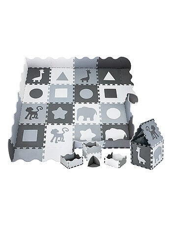 Tapis d'eveil bébé tapis de puzzle en mousse eva 150*150 avec rebord