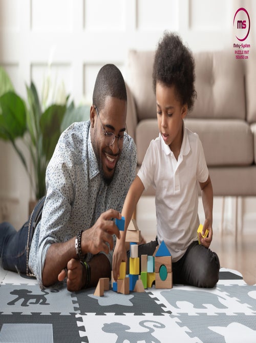 Tapis d'eveil bébé tapis de puzzle en mousse eva 150*150 avec rebord - Kiabi Tapis d'eveil bébé tapis de puzzle en mousse eva 150*150 avec rebord - Kiabi