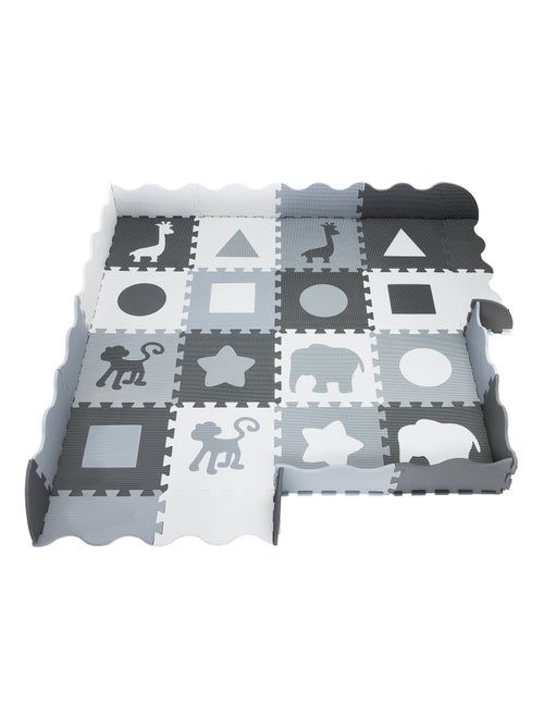 Tapis d'eveil bébé tapis de puzzle en mousse eva 150*150 avec rebord - Kiabi Tapis d'eveil bébé tapis de puzzle en mousse eva 150*150 avec rebord - Kiabi