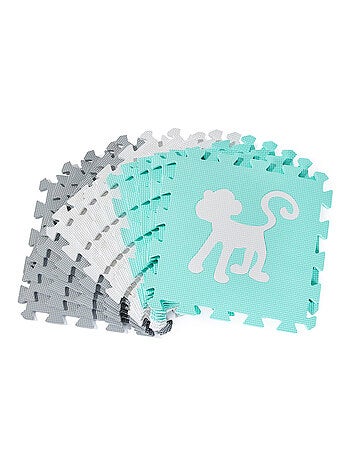 Tapis d'éveil bébé tapis de puzzle, mousse eva 150*150 tapis de jeu avec rebord