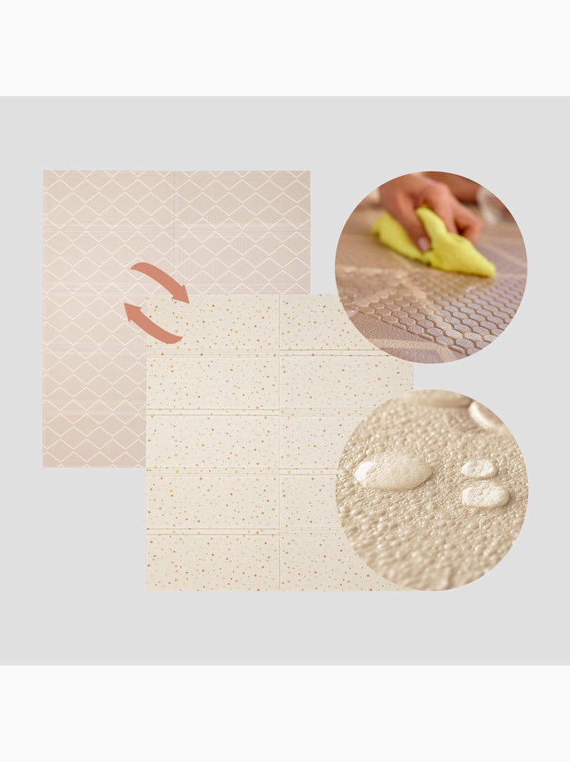 Tapis d'éveil LIONELO Zora - Double face - 180x200 cm - Bonne isolation du sol Beige - Kiabi