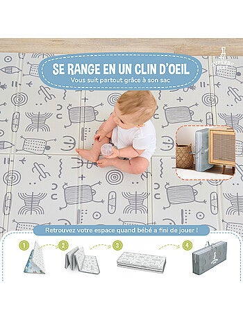 Tapis d'éveil pliable en mousse, réversible et imperméable - 180x150x1 - CASTLE | SUPERBE BEBE