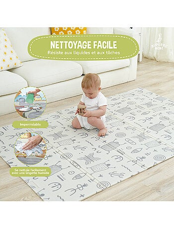 Tapis d'éveil pliable en mousse, réversible et imperméable - 180x150x1 - CASTLE | SUPERBE BEBE