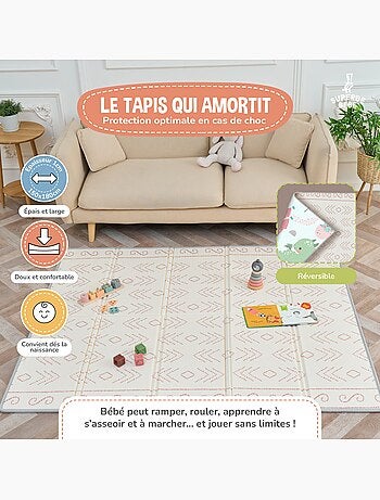 Tapis d'éveil pliable en mousse, réversible et imperméable - 180x150x1 - CASTLE | SUPERBE BEBE