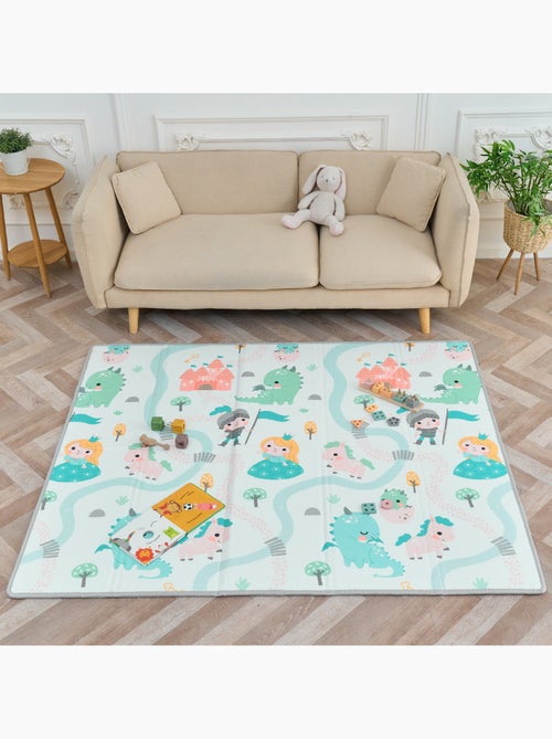Tapis d'éveil pliable en mousse, réversible et imperméable - 180x150x1 - CASTLE | SUPERBE BEBE - Kiabi