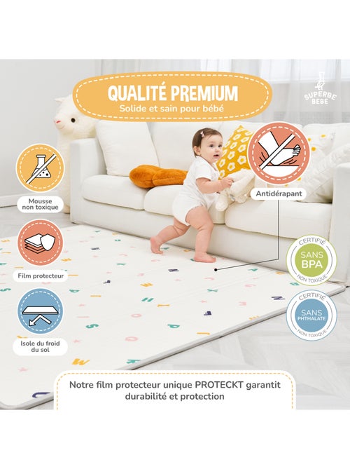 Tapis d'éveil pliable en mousse, réversible et imperméable - 180x150x1 - ROAD | SUPERBE BEBE - Kiabi Tapis d'éveil pliable en mousse, réversible et imperméable - 180x150x1 - ROAD | SUPERBE BEBE - Kiabi