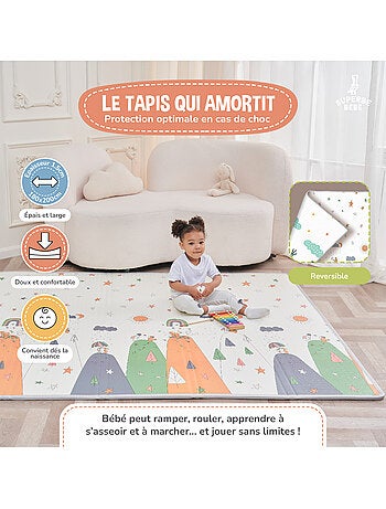 Tapis d'éveil pliable en mousse, réversible et imperméable - 180x150x1 - CASTLE | SUPERBE BEBE