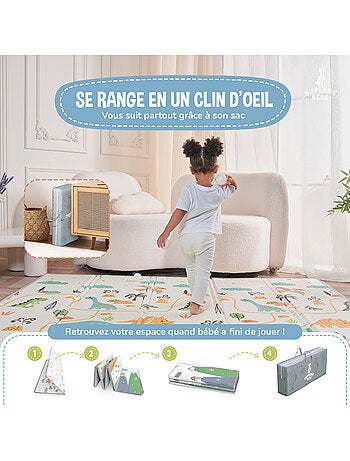 Tapis d'éveil pliable en mousse, réversible et imperméable - 180x150x1 - CASTLE | SUPERBE BEBE