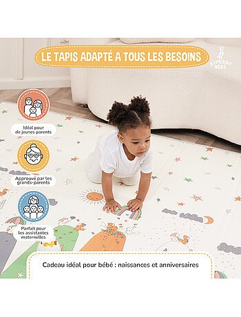 Tapis d'éveil pliable en mousse, réversible et imperméable - 180x150x1 - CASTLE | SUPERBE BEBE