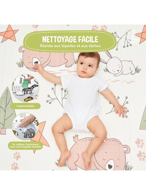Tapis d'éveil pliable en mousse, réversible et imperméable - 200x180x1,5 - FOX | SUPERBE BEBE - Kiabi Tapis d'éveil pliable en mousse, réversible et imperméable - 200x180x1,5 - FOX | SUPERBE BEBE - Kiabi
