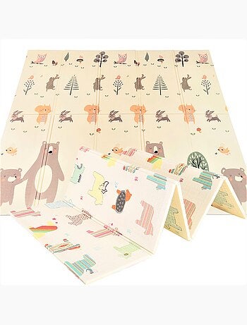 Tapis d'éveil xxl en mousse xpe pliable 200x180cm mamabrum