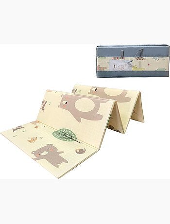 Tapis d'éveil xxl en mousse xpe pliable 200x180cm mamabrum