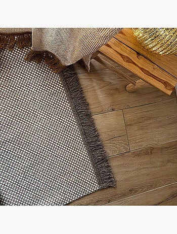 Tapis en laine et coton à motif géométrique