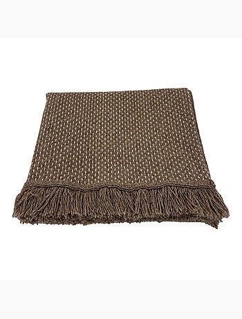 Tapis en laine et coton à motif pointillé texturé