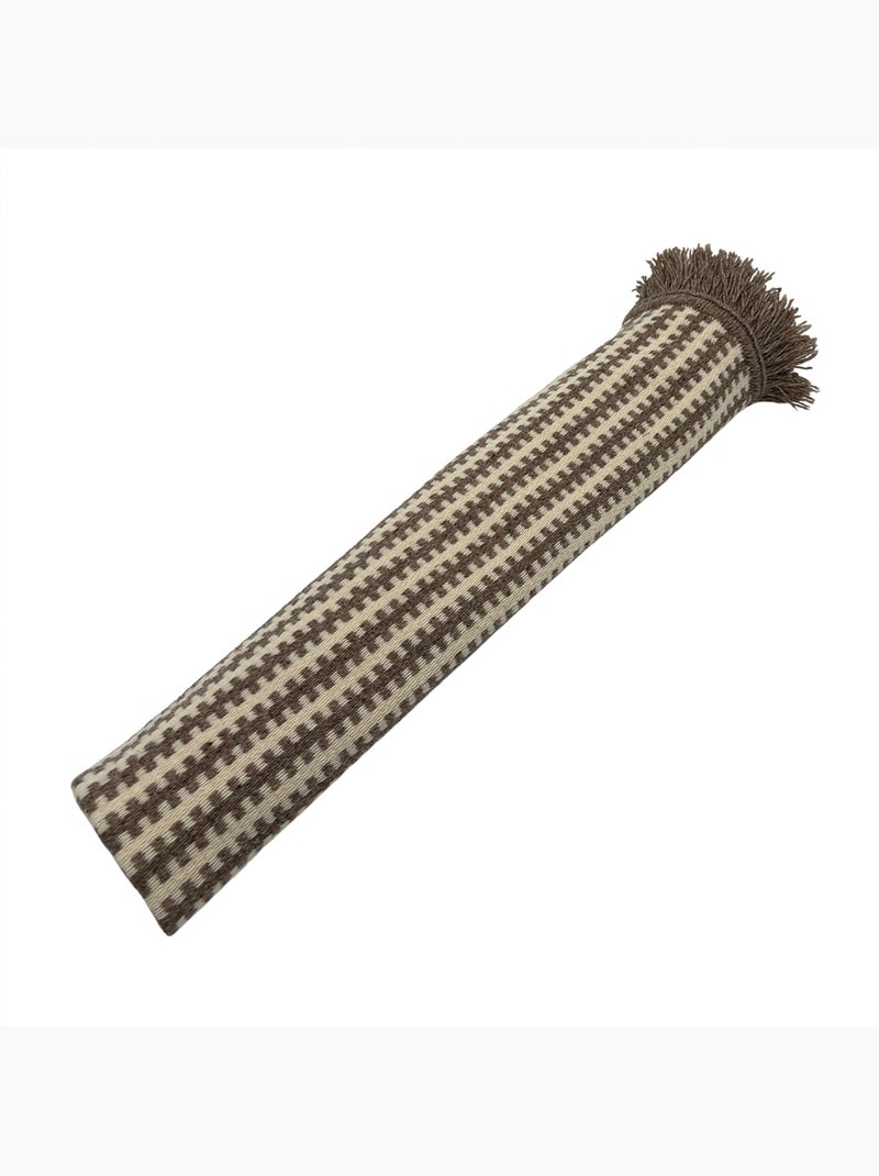 Tapis en laine et coton à motif rayé graphique Beige clair - Kiabi