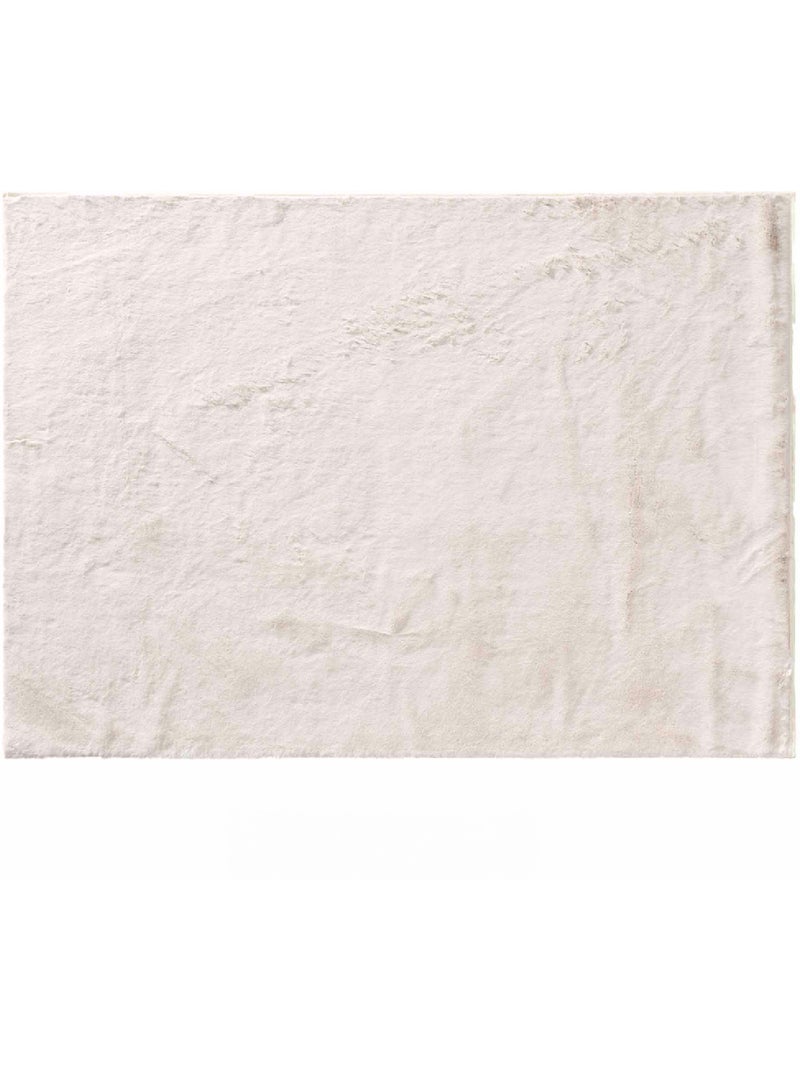 Tapis Feline Imitation Fourrure Beige clair - Kiabi