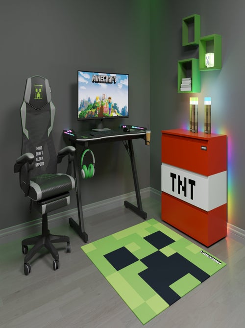 Tapis gamer carré Creeper antidérapant 'Roba' - Minecraft - Kiabi Tapis gamer carré Creeper antidérapant 'Roba' - Minecraft - Kiabi
