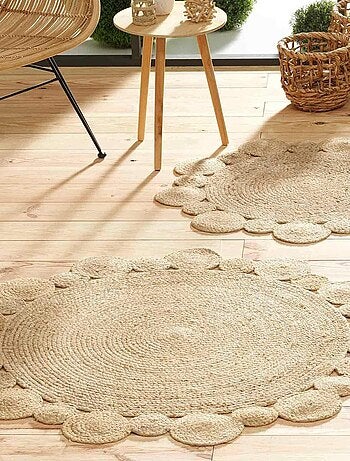 Tapis jute ajouré cordou promo linge