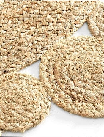Tapis jute ajouré cordou promo linge