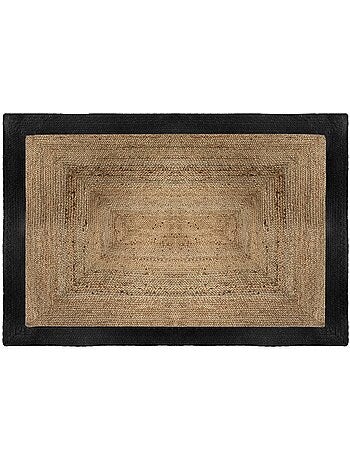 Tapis "Kahi" en jute bord noir 120x170cm