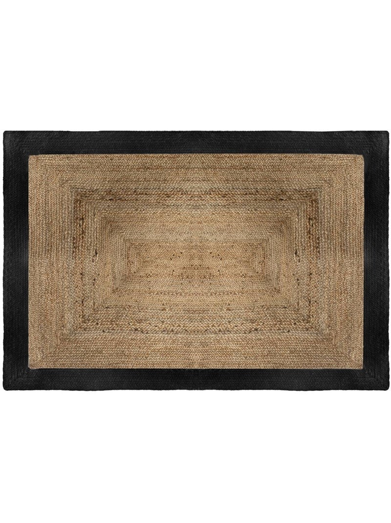 Tapis "Kahi" en jute bord noir 120x170cm Noir - Kiabi