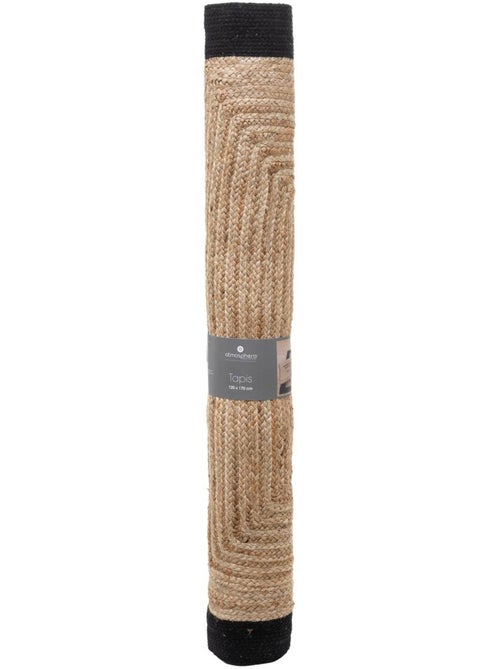 Tapis "Kahi" en jute bord noir 120x170cm - Kiabi Tapis "Kahi" en jute bord noir 120x170cm - Kiabi