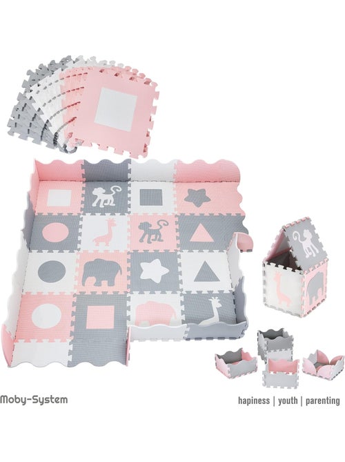 Tapis puzzle mousse eva 150x150 cm bébé enfant 16 pièces éducatif 0-3ans - Kiabi Tapis puzzle mousse eva 150x150 cm bébé enfant 16 pièces éducatif 0-3ans - Kiabi