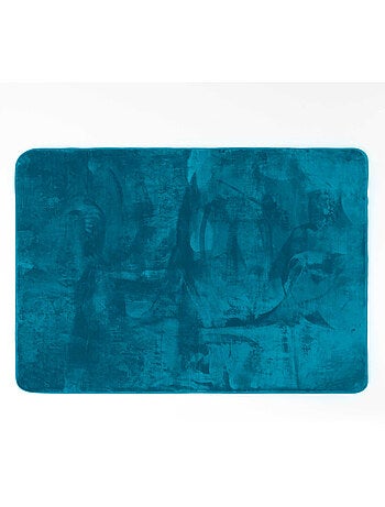 Tapis rectangle – flanelle unie ultra douce – finition biais