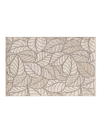 Tapis tissé feuilles