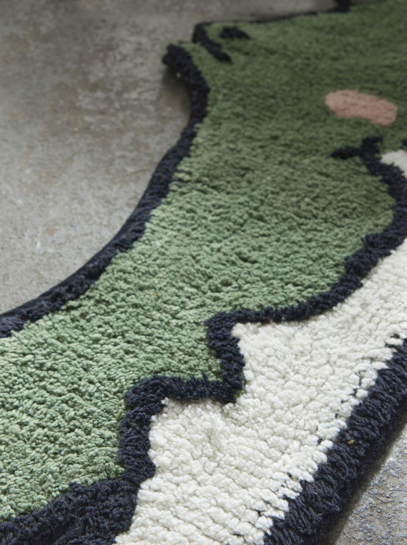 Tapis tufté enfant coton CROCODILE Vert - Kiabi