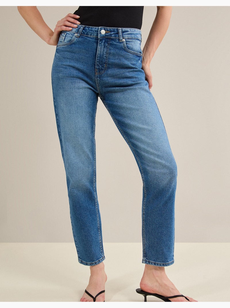 'Taps toelopende Mama Fit' Jeans, MO Fashion Blauw - Kiabi
