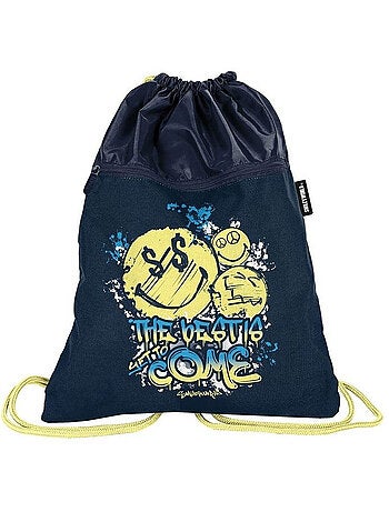 Tas met koord zwembad 45 cm Smiley World – Vak met ritssluiting