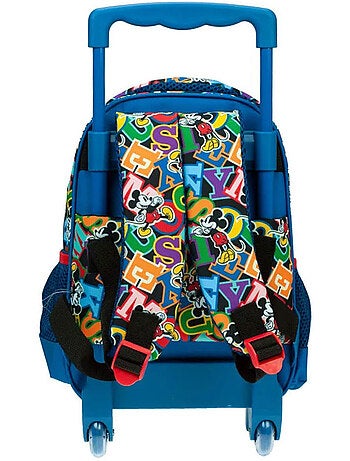 Tas met wieltjes kinderen motief typographique en oreilles 3D Mickey Mouse