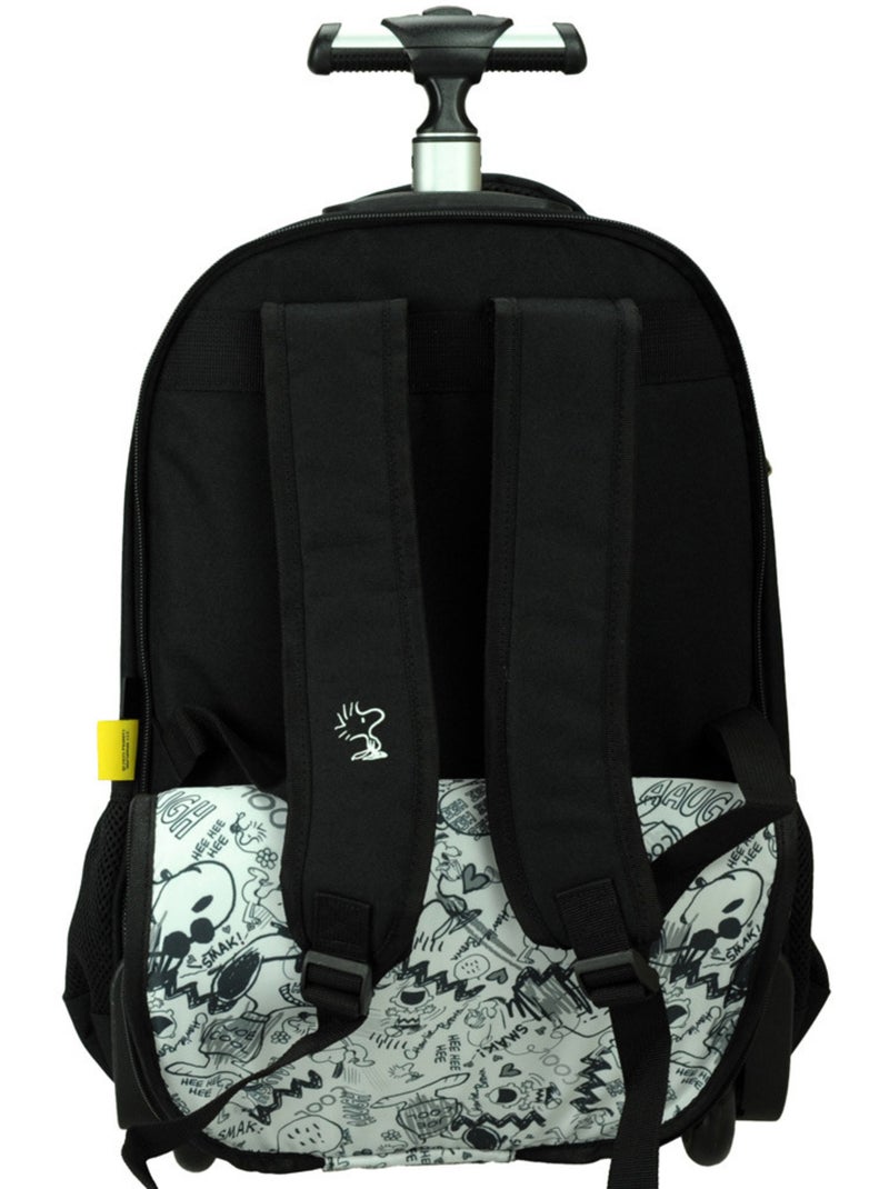 Tas met wieltjes Snoopy Peanuts 48 cm Zwart Wit Grijs - Kiabi