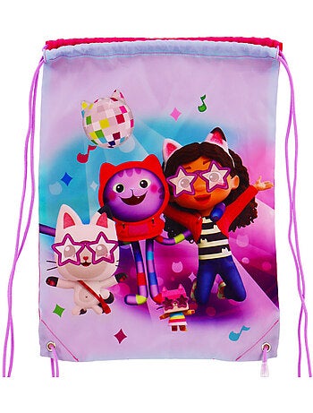 Tas zwembad met koorden 'Gabby's poppenhuis' dégradé paars roze 42 cm Gabby's poppenhuis