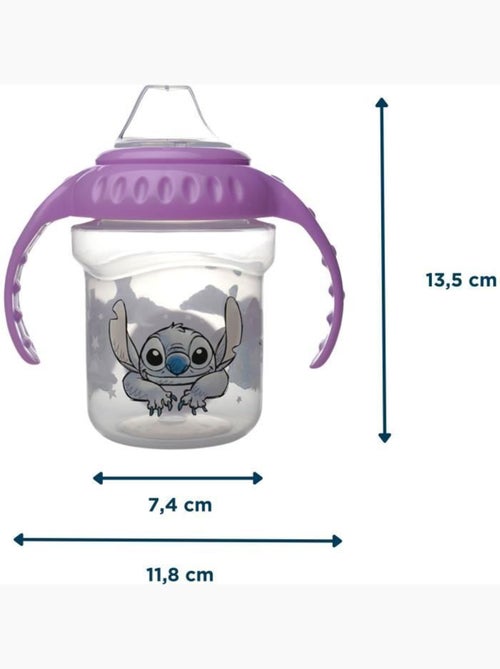 Tasse à poignées - thermobaby - 250 ml - bec silicone - lilo & stitch - Kiabi