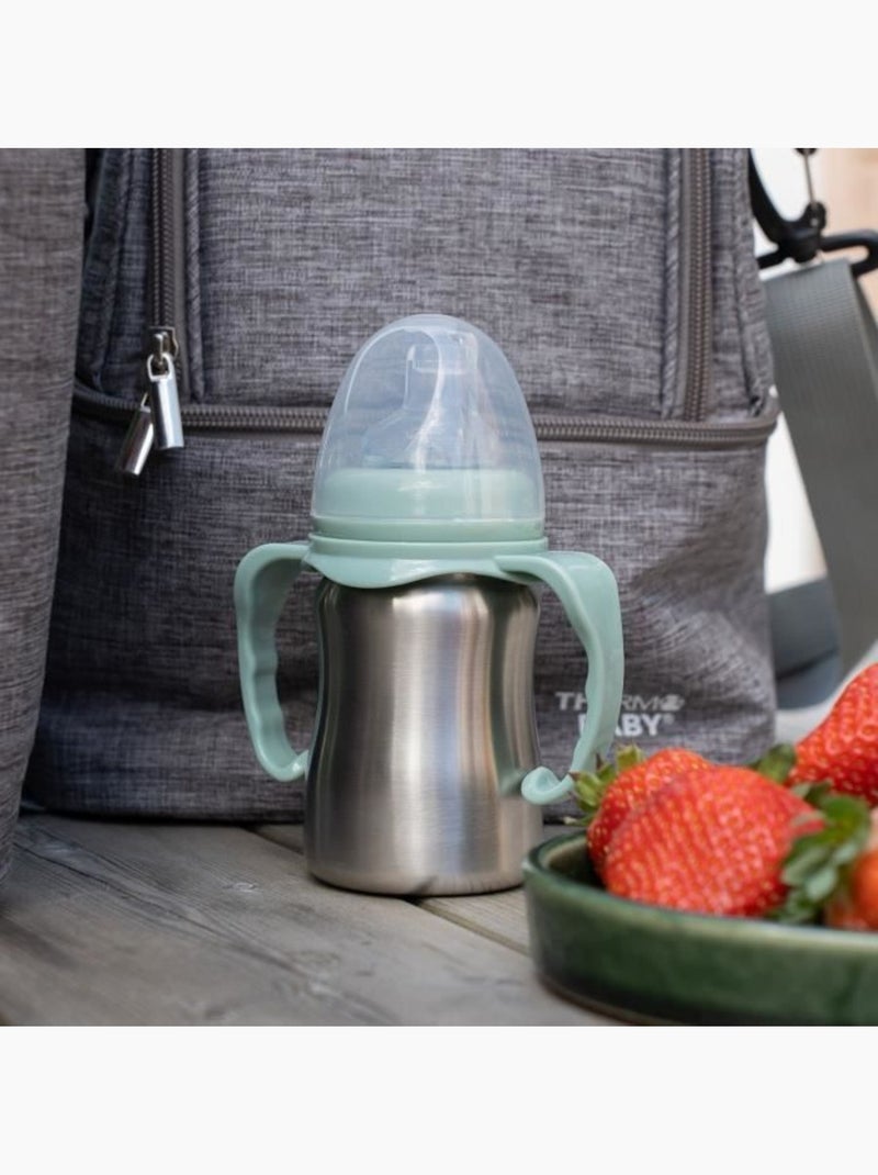 Tasse d'apprentissage - thermobaby - inox - 180 ml - vert cactus - ergonomique et anti-fuites Vert - Kiabi