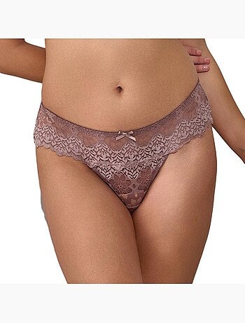Taupe tanga tamara voor dames van les petites bombes