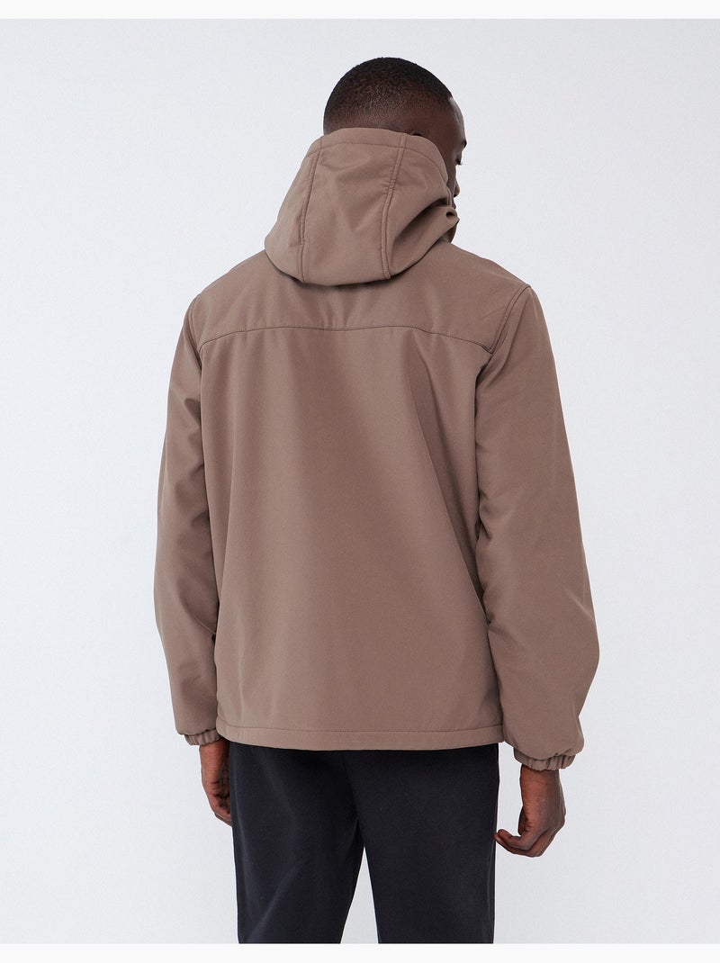 Technische parka met motorkap, mo fashion Bruin - Kiabi