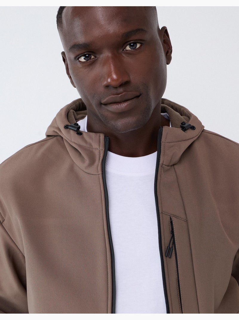 Technische parka met motorkap, mo fashion Bruin - Kiabi