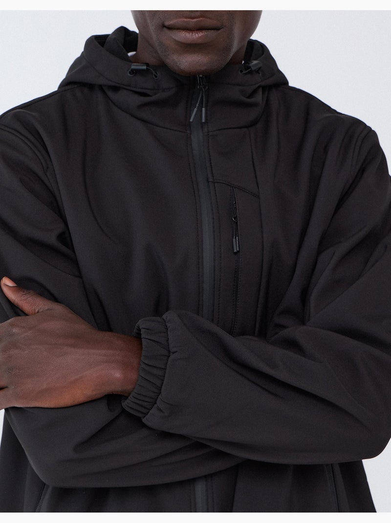 Technische parka met motorkap, mo fashion Zwart - Kiabi