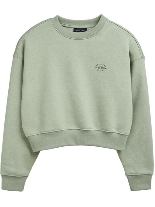 Teddy Smith Andrea Groene Meisjes Sweatshirt - Kiabi Teddy Smith Andrea Groene Meisjes Sweatshirt - Kiabi