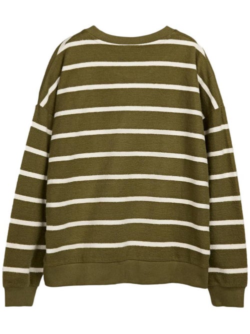 Teddy Smith Andy Dames Sweatshirt Kaki/Wit - Kiabi Teddy Smith Andy Dames Sweatshirt Kaki/Wit - Kiabi