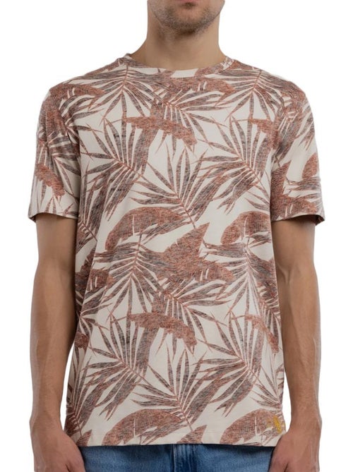 Teddy smith areski t-shirt voor heren - beige/bordeaux - Kiabi Teddy smith areski t-shirt voor heren - beige/bordeaux - Kiabi